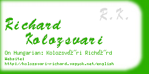 richard kolozsvari business card